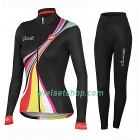 Fietskleding Dames (Wielershirt Lange Mouw + Fietsbroek Lang) 2016 Castelli Viva N001